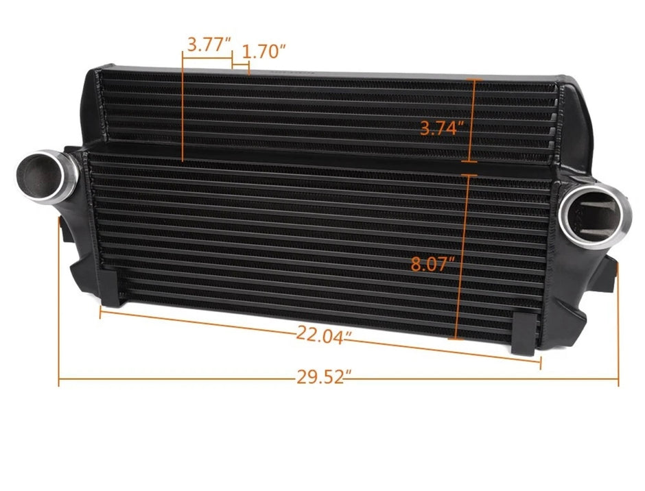 Upgraded 5” Stepped Front Intercooler Black for M2, M235i, 335i, 435i, 535i, 640i